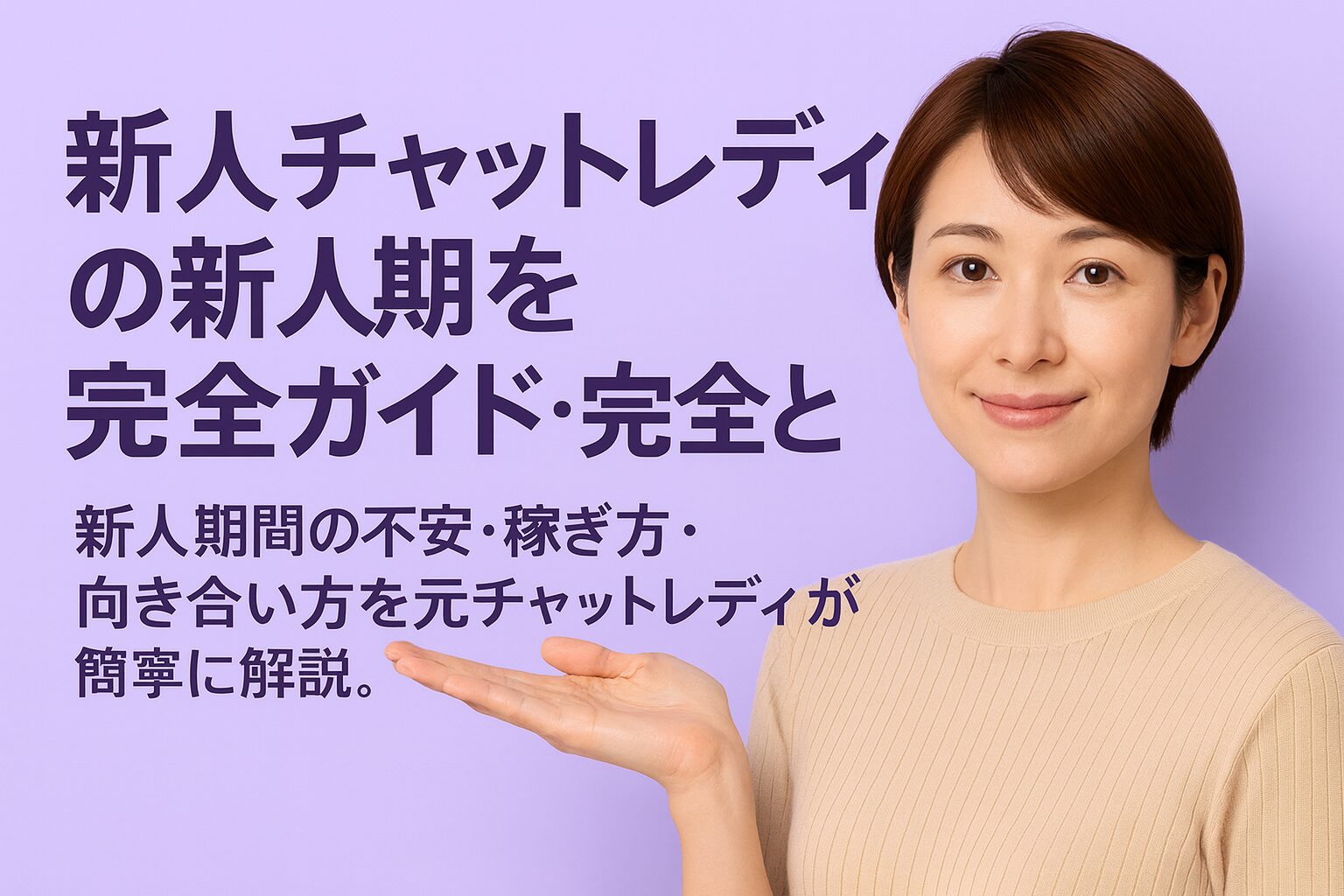 新人チャットレディが最初に読むべき完全ガイド｜新人期間の不安・稼ぎ方・向き合い方を元チャットレディが解説