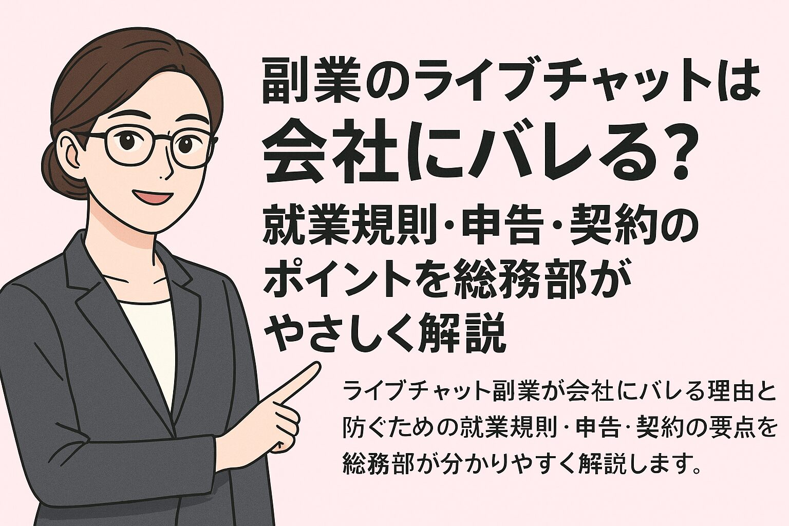 チャットレディ副業が会社にバレない方法 | 初心者が守るべき3つのルート